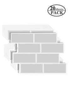 Bộ 1 miếng dán tường tự dính chống thấm nước, chống dầu mỡ, thích hợp trang trí nhà cửa, nhà bếp và phòng tắm, dễ dàng bóc dán, phù hợp với nhà thuê. - Màu Xám nhạt - Xem 14