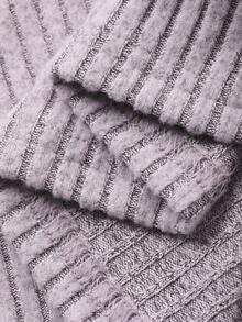 Dazy Plus 撞色蕾丝性感修身露脐长袖百搭T恤，柔和紫色，春秋季 - 淡紫色 - 查看 8