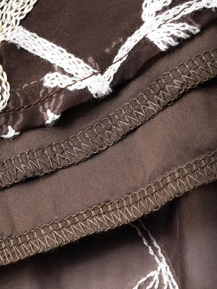 Women's Floral Decor A-Line Long Skirt, Elegant Resort Style Casual Skirt