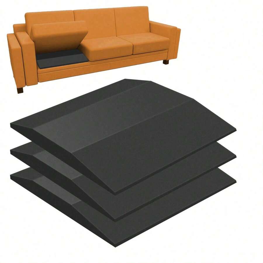 Khung đỡ đệm sofa, kích thước 20 inch x 20 inch, dùng để nâng đỡ đệm sofa bị xẹp, mút xốp cong mật độ cao, sửa chữa tình trạng xẹp đệm sofa, tấm thay thế khung đỡ đệm sofa, khung đỡ bên dưới đệm sofa. - màu đen - Xem 1