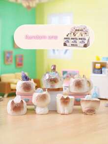 POKOJA LAND - SELECTS 1/6PCS Cat Crystal PAI Mood Blind Box Cartoon Cute Desk Resin Craft Ornament Collectible Art Piece For Festival Gift Idea - Multicolor - View 11