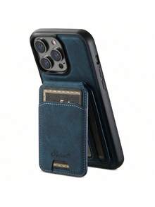 Suteni 二合一 PU 皮革可拆卸钱包式手机壳，带卡槽，兼容 MagSafe 无线充电，适用于 17 Pro Max、17 Air、16、15 Plus、14、13、12、11，Galaxy S25 Ultra、S24、S23、S22，Pixel 10 Pro XL、9、8A、7，防水、防震、防摔、防刮。 - 荔枝藍 - 查看 7