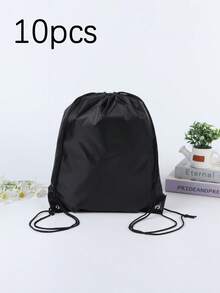 10个空白热升华抽绳袋，抽绳背包袋，散装热压可重复使用热升华袋，可折叠收纳袋，男女通用，购物、健身、旅行、运动、DIY工艺操作 - 如圖所示 - 查看 7