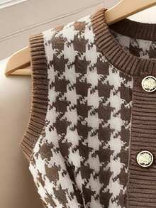 GlowEve 女士优雅圆领针织开衫背心 - 彩色 - 查看 4