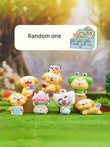 POKOJA LAND 1个树脂盲盒收藏人偶惊喜神秘玩具家居办公桌装饰生日礼物动漫主题摆件展示架装饰 - 彩色 - 查看 10