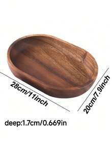 3 Pieces / 1 Piece: Elliptical, Flat-Bottomed Salad Bowl Made Of Rosewood - Brown - View 11