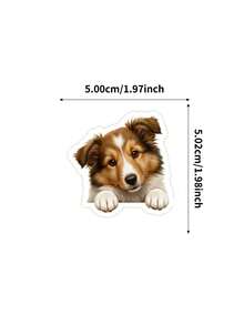 56sheets/Set Realistic Cat And Dog Doodle Stickers, Cute Pet Decorations For Suitcases And Mobile Phones - Multicolor - View 3