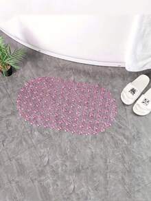 1pc Non-Slip Bathtub Mat, Medium Anti-Slip Shower Mat With Suction Cups And Drain Holes Transparent Bathroom Anti-Slip Mat Shower Room Floor Mat With Suction Cup, Toilet Waterproof Mat, Mildew-Proof And Antibacterial Shower Mat, Suitable For Shower Room, Bathtub, Toilet, Bathroom Anti-Slip Mat - Multicolor - View 7