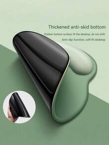 1Pc Fashionable Ergonomic Mouse Pad With Memory Foam Wrist Rest - Pain Relief Support Mouse Pad, Wrist Support For Computer, Non-Slip Silicone Gel Mouse Pad, Suitable For All Mouse Types Pad Set | Dedicated Wrist Rest For Mouse Pads And Keyboard Sets - Green - View 3