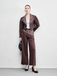 CUCCOO BIZCHIC Black Wedge Heel Slip-On Pumps With Metal Buckle Decor, Elegant And Versatile For Commuting - Black - View 6