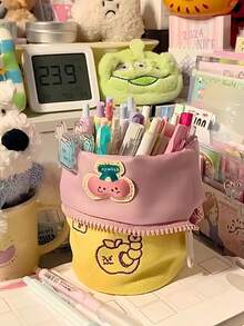 Joivida 1 chiếc hộp đựng bút kiểu Nhật tối giản, dung tích lớn, dạng gập dọc, dễ thương dành cho nữ sinh trung học, đồ dùng học tập cho năm học mới, quà tặng đồ dùng học tập sáng tạo, được ưa chuộng. - Nhiều màu - Xem 11