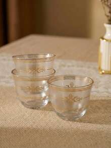 Cirelle Traditional Arabic Coffee Cups (Finjan) Set Of 2 - Hand-Painted Pattern For Turkish Coffee & Serving With Dallah - Multicolor - View 2