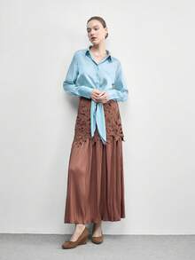 CUCCOO BIZCHIC Brown Suede Retro Bow Tie Wedge Shoes, Elegant And Commuting-Friendly - Coffee Brown - View 6