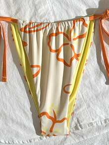 Swim Mod Bộ bikini hai mảnh dành cho nữ, kiểu dáng thường ngày, thích hợp cho kỳ nghỉ biển, với họa tiết in màu sắc tươi tắn và chất liệu vải mềm mại. - Nhiều màu - Xem 8