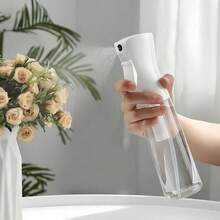 1pc 200ml/300ml/500ml Water Mist Spray Bottle With Fine Mist Sprayer, Refillable Continuous Fine Mist Spray Bottle Suitable For Kitchen, Living Room, Bathroom, Garden - White - View 2