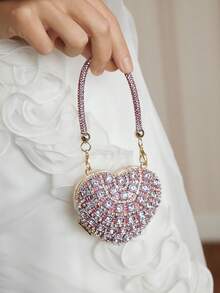 SHECARRY Women's Elegant Multifunctional Formal Party Clutch ,Pink Bag - Pink - View 3
