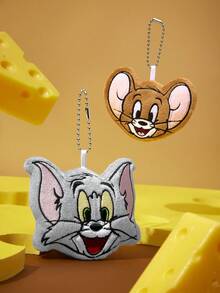 TOM & JERRY X SHEIN 可爱毛绒挂件，材质柔软，适合挂在包包、钥匙链、书包等处，适合青少年、成人等。