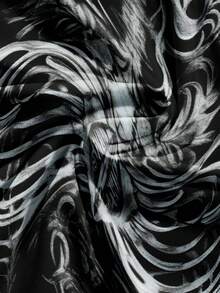 ROMWE Gothic Dark Mysterious Skeleton Snake Garden Hippie Sexy Goth Dark Mysterious Long Dress For Women - Black - View 4