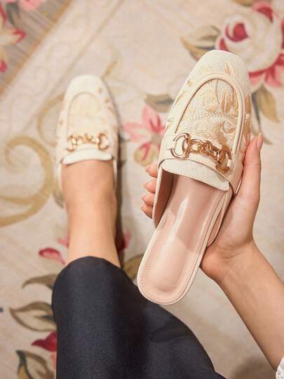 CUCCOO TILAWA Giày bệt nữ cổ điển, đơn giản và thời trang, phối màu độc đáo, thiết kế khoét rỗng, phù hợp cho công sở, đi làm, đi du lịch, thoải mái và thanh lịch.