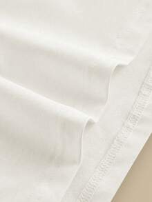 Franclia Áo thun ngắn tay ôm dáng cổ thêu dành cho nữ - trắng - Xem 6