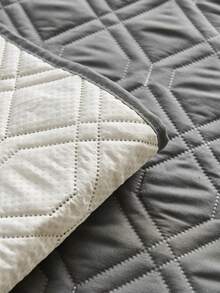 灰色棋盘格沙发套 防水防滑 坐垫保护 现代家居装饰 弹力贴合 可机洗 四季皆宜 - 深灰色 - 查看 12