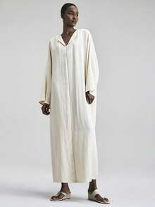 Ontre Women's Apricot Lyocell Fabric Fitted Silhouette Shoulder Long Sleeve Pleated Bow Front Elegant Wedding Guest Outfit, Minimalist Romantic French Chic Luxurious Urban Sophisticated Business Casual Office Wear, Understated Old Money Vibe High-End Airport Cruise Outfit Middle East Essential Versatile High-Quality Bridal Series Blouse - Apricot - View 5