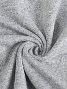 Girlism 少女针织灰色字母印花T恤和宽松休闲裤套装 - 淺灰色 - 查看 6