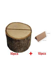 10 chiếc giá đỡ thẻ gỗ mộc mạc, giá đựng số bàn, giá đựng thiệp ghi nhớ cho tiệc cưới, Giáng sinh. - Nhiều màu - Xem 20