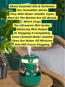 Large Capacity Ultra-Quiet Mist Humidifier With USB - Perfect For Bedroom & Office Desk, High Capacity, Ideal Humidifier For Home And Bedroom - Green - View 5