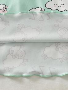 2pcs Young Girl Pajamas Set, Featuring Sheep & Moon Prints, Lightweight & Soft, Simple & Comfortable Design, Stretchy & Machine Washable (Sold Separately) - Multicolor - View 7