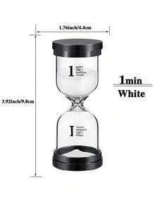 1/3/5/10/15/30 Minutes Black Lid Marked Glass Timer, Home Decor Sandclock, Suitable For Children's Homework, Teeth Brushing, Kitchen Cooking, Yoga Gaming, Desktop Decoration Best Gifts Birthday Graduation - Multicolor - View 13