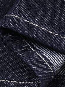 DAZY 男童弹性腰带口袋宽松阔腿休闲牛仔裤（春季款） - 寶藍色 - 查看 8