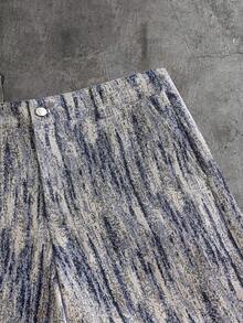 AXEPEAK 男士休闲时尚街头印花短袖衬衫短裤套装，夏季 - 彩色 - 查看 5