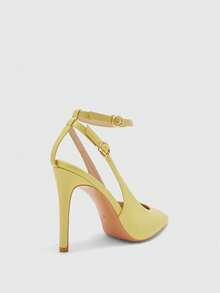 CUCCOO BIZCHIC New Versatile Pointed Toe Women's High Heels For Christmas Spring Shoes - Light yellow - View 9