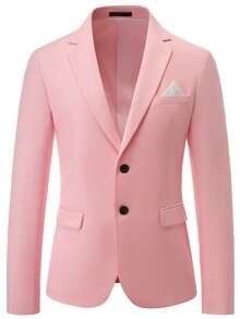 Manfinity Bizformal 男士西装外套 - 粉色 - 查看 3