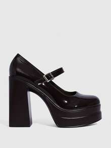 CUCCOO SZL Zapatos de tacón alto con plataforma y estilo Mary Jane en color negro, ideales para ir al trabajo, citas, fiestas y festivales. Zapatos de primavera, vacaciones de primavera, Pascua y baile de graduación - Marrón Chocolate - Ver 7