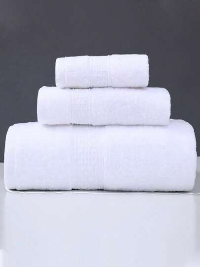 3 PiecesPremium Cotton Towel Set 1 Face Washcloth, 1 Hand Towel, 1 Bath Towel, Quick Dry, Breathable & Highly Absorbent Towels, Ultra Soft Towels Ideal For Daily Use Grey