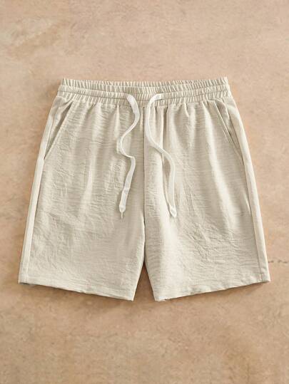  Men's Casual Solid Color Drawstring Waist Shorts Summer HIMLAND Men's Casual Solid Color Drawstring Waist Slant Pocket Shorts Men's Sage Green Beach Shorts Comfortable Elastic Waist Drawstring Summer Pants Lightweight Breathable Vacation Outfit Men Casual Solid Color Lounge Shorts With Pockets Relaxed Fit Knee Length Shorts For Guys Soft Texture Washed Look Shorts Men's Shorts, Elastic Waist Drawstring Casual Summer Beach Pants Lightweight Sage Green Lounge Bottoms With Pockets Perfect For Beach Or Home Breathable Look Shorts Men's Sage Texture Shorts For Husband Boyfriend Gift Simple Fashion Commuting