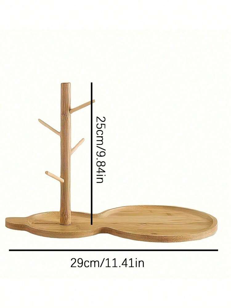 1个竹制收纳托盘，可作玄关钥匙架、香水、化妆品和珠宝收纳架、装饰展示托盘、杯架、珠宝架，适用于家居、房间、客厅、办公室等场所的桌面装饰。 - 彩色 - 查看 7