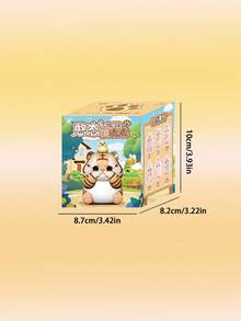 POKOJA LAND POKOJA LAND 1/6PCS New Design Clumsy Tiger Blind Box Resin Craft Desk Ornament Cute Animal Collectible Figure For Home Office Decor Festival Gift Idea