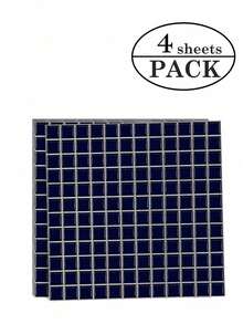 1 Tấm giấy dán tường vinyl chống thấm nước WoStick 10 inch x 10 inch, tự dính, dạng ô nhỏ, thích hợp trang trí nhà cửa, tường, phòng ngủ, nhà bếp. - Xanh đậm - Xem 12