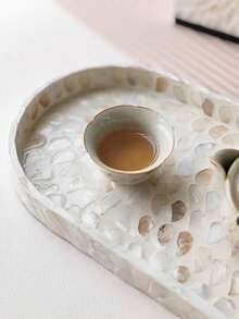 1PC Oval Shaped Modern Shell Tray, Surface Coated With Melted Paint - Suitable For Christmas, Halloween, Thanksgiving, Valentine's Day And Other Occasions - Multicolor - View 7