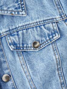 Sweetra Fashionable Casual Denim Jacket And Coat For Women - Blue - View 3