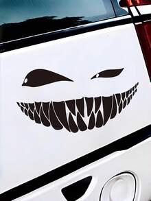 Zazumi Smiling Demon Gothic Vinyl Decal Waterproof Car Sticker For Window Bumper Laptop Motorcycle Helmet Spooky Decor Holiday Season Gift Ideas Must Haves - Multicolor - View 9