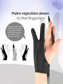 1 件黑色三层绘画手套，喷漆露指手套，艺术工具 DIY 手套，适用于艺术创作教学、艺术家、学生、绘画、素描手套，4 种款式和尺寸，适合送礼、返校、学校用品