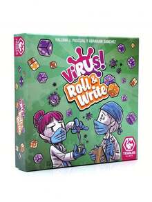 1张病毒！卷轴书写派对游戏 - 趣味家庭桌游，包含疫苗和社交距离卡牌。一款适合2-6名玩家的精彩家庭卡牌游戏。快速又有趣的派对之夜！一款策略性强、趣味十足的家庭和成人派对游戏，包含纸质材料和桌游风格的卡牌。一款适合家庭、朋友和情侣聚会的欢乐卡牌游戏。一款派对游戏，趣味家庭桌游卡牌，一款引人入胜、趣味盎然的卡牌游戏。 - 彩色 - 查看 4