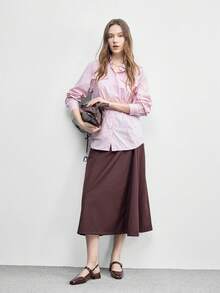 CUCCOO BIZCHIC 女士经典黑色平底休闲通勤鞋，圣诞节必备 - 巧克力棕 - 查看 6