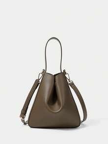 SHECARRY 女士时尚百搭手提包，适合日常通勤 - 綠色 - 查看 2