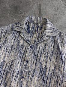 AXEPEAK 男士休闲时尚街头印花短袖衬衫短裤套装，夏季 - 彩色 - 查看 4