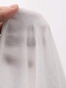 DAZY Women's Casual Collared Short Sleeve Shirt With Side Tie Knot Detail - White - View 7